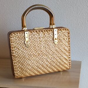 Vintage Italian Wicker handbag made by Rodo